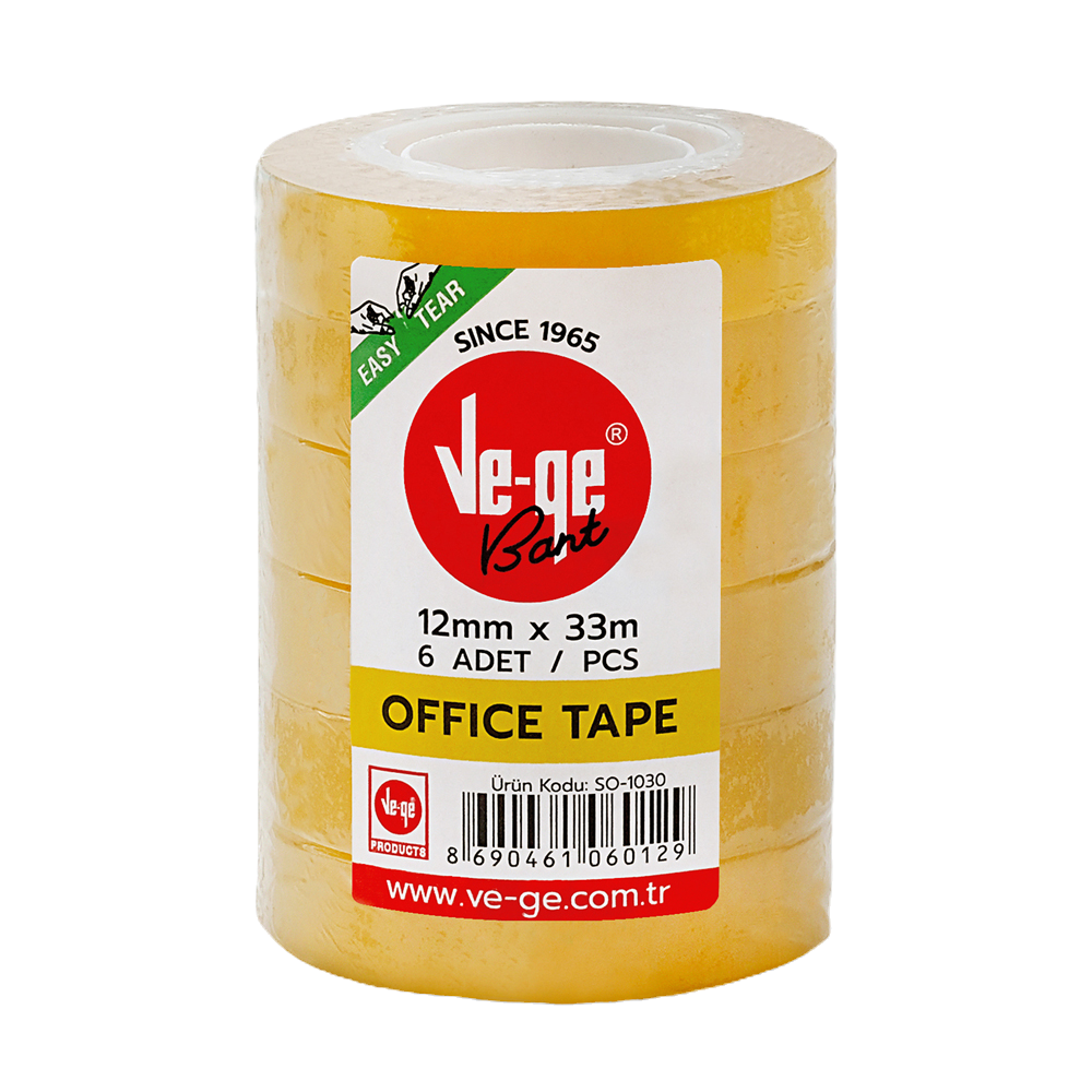 Vege Selefon Bant Offıce Tape 12x33 ( 6 Lı Paket)